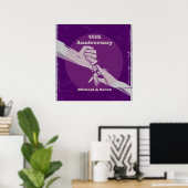 Aanpassen verjaardag romantisch paar hand in hand poster (Thuiskantoor)