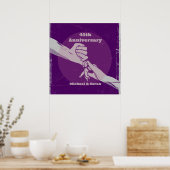 Aanpassen verjaardag romantisch paar hand in hand poster (Keuken)