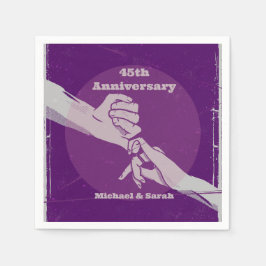 Aanpassen verjaardag romantisch paar hand in hand servet