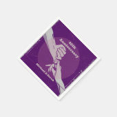 Aanpassen verjaardag romantisch paar hand in hand servet (Hoek)