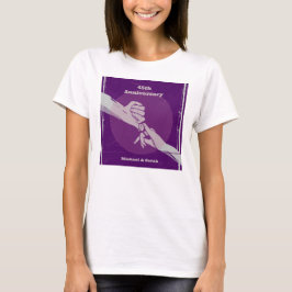 Aanpassen verjaardag romantisch paar hand in hand t-shirt