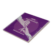 Aanpassen verjaardag romantisch paar hand in hand tegeltje (Zijkant)