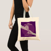 Aanpassen verjaardag romantisch paar hand in hand tote bag (Voorkant (product))