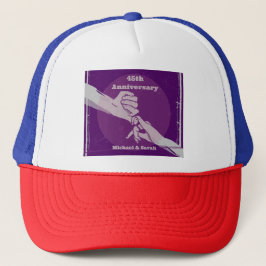 Aanpassen verjaardag romantisch paar hand in hand trucker pet