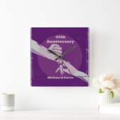 Aanpassen verjaardag romantisch paar hand in hand vierkante klok (Huis)