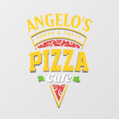 Aanpassen Verse Hete Pizza Cafe Restaurant Raamsticker (Vel)