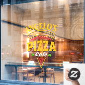 Aanpassen Verse Hete Pizza Cafe Restaurant Raamsticker (Cafe Raam)
