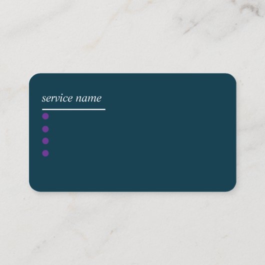 Aanpassen Visitekaartje (Achterkant)