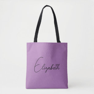 Aanpassen Voeg je eigen naam legant Lavender toe Tote Bag