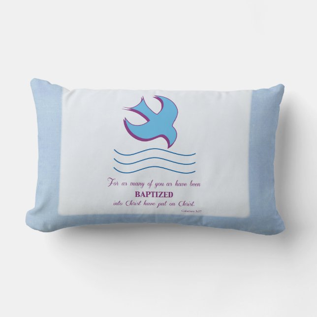 Aanpassen, volwassen borstdove op blauw kussen (Voorkant)