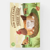 Aanpassen voor verkoop Boerderij Fresh Organic Egg Spandoek (Verticaal)