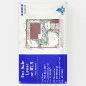 Aanpassen voor verkoop Lease of BTS Site Tekening Spandoek (Verticaal)