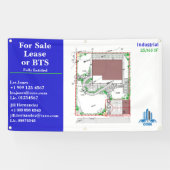 Aanpassen voor verkoop Lease of BTS Site Tekening Spandoek (Horizontaal)