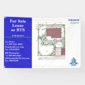 Aanpassen voor verkoop Lease of BTS Site Tekening Spandoek (Horizontaal)