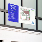 Aanpassen voor verkoop Lease of BTS Site Tekening Spandoek (Buitenkant Gebouw)
