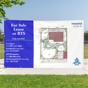 Aanpassen voor verkoop Lease of BTS Site Tekening  Spandoek