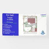 Aanpassen voor verkoop Lease of BTS Site Tekening  Spandoek (Horizontaal)