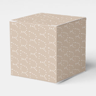 Aanpassen w/Initiaal, White Letter, beige tan gift Bedankdoosjes