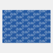 Aanpassen w / Initiaal, White Letter Number, monog Inpakpapier Vel (Voorkant 2)