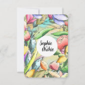 Aanpassen Waterverf omlijnde ventilator Save The Date (Achterkant)