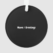 Aanpassen Weekend Forecast 100% Kans op Bourbon Ornament (achterkant)