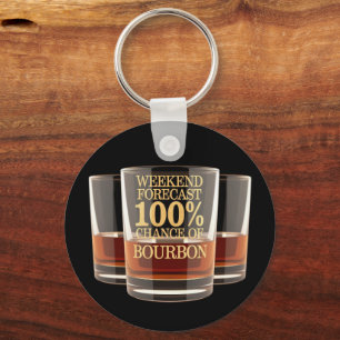 Aanpassen Weekend Forecast 100% Kans op Bourbon Sleutelhanger