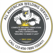 Aanpassen Welder Welding Business Truck Van Sticker (Voorkant)