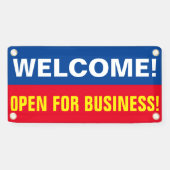 Aanpassen Welkom Open Voor Zakelijk Banner (Horizontaal)