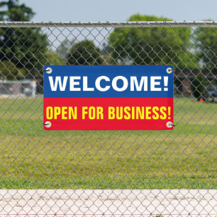 Aanpassen Welkom Open Voor Zakelijk Banner