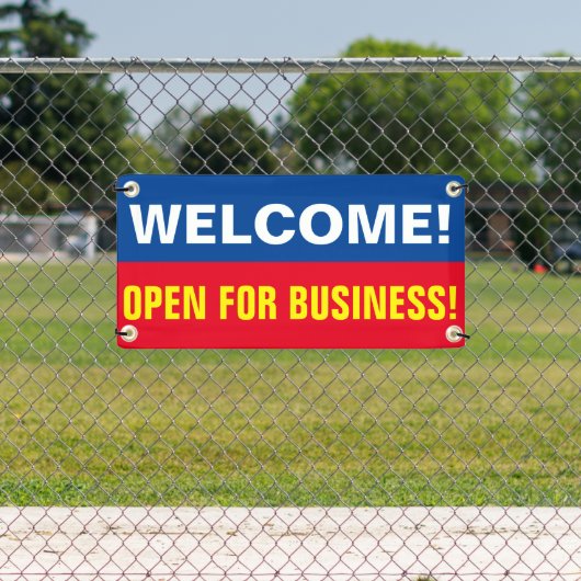 Aanpassen Welkom Open Voor Zakelijk Banner (Insitu)