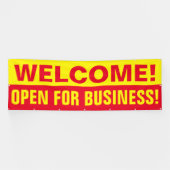 Aanpassen Welkom Open Voor Zakelijk Banner (Horizontaal)