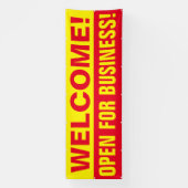 Aanpassen Welkom Open Voor Zakelijk Banner (Verticaal)
