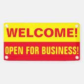 Aanpassen Welkom Open Voor Zakelijk Banner (Horizontaal)