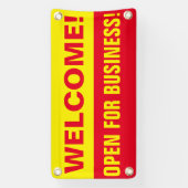 Aanpassen Welkom Open Voor Zakelijk Banner (Verticaal)