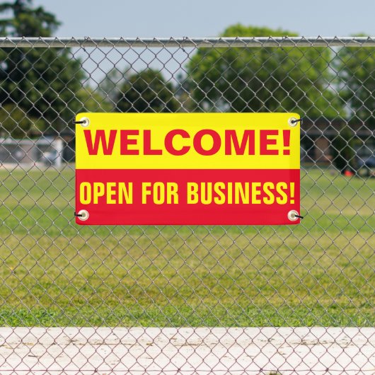 Aanpassen Welkom Open Voor Zakelijk Banner (Insitu)