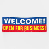 Aanpassen Welkom Open Voor Zakelijk Banner (Horizontaal)