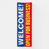 Aanpassen Welkom Open Voor Zakelijk Banner (Verticaal)