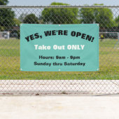 Aanpassen We're Open Alleen buiten tekenen Spandoek (Insitu)