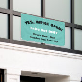 Aanpassen We're Open Alleen buiten tekenen Spandoek (Buitenkant Gebouw)