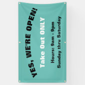 Aanpassen We're Open Alleen buiten tekenen Spandoek (Verticaal)