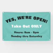 Aanpassen We're Open Alleen buiten tekenen Spandoek (Horizontaal)