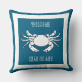 Aanpassen Werkkussen - Welkom bij Crab Island Kussen (Achterkant)