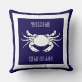 Aanpassen Werkkussen - Welkom bij Crab Island Kussen (Achterkant)