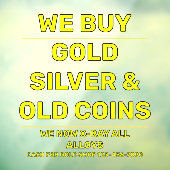 Aanpassen Wij verkopen Goud Zilver Kostbare Metale Raamsticker (Vel 3)