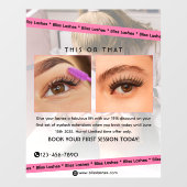 Aanpassen Wimper Extensions Beauty Studio Promo Raamsticker (Vel)