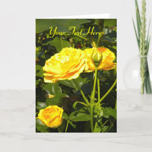 *Aanpassen* Yellow Roses Wenskaart Kaart