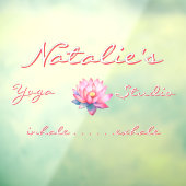 Aanpassen Yoga Studio Roze Lotus Bloem Raamsticker (Vel 3)