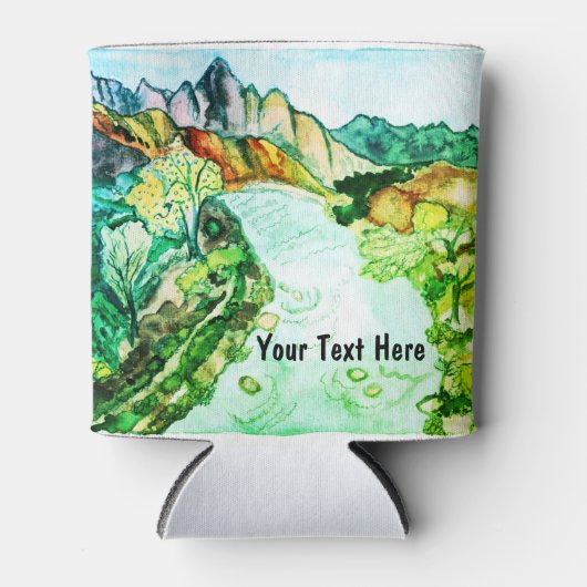 AANPASSEN! Zion National Park Utah Waterverf Blikjeskoeler (Voorkant)