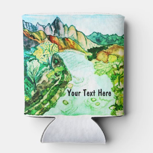 AANPASSEN! Zion National Park Utah Waterverf Blikjeskoeler (Achterkant)