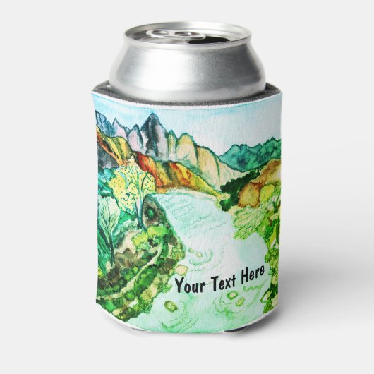 AANPASSEN! Zion National Park Utah Waterverf Blikjeskoeler (Blikje Achterkant)